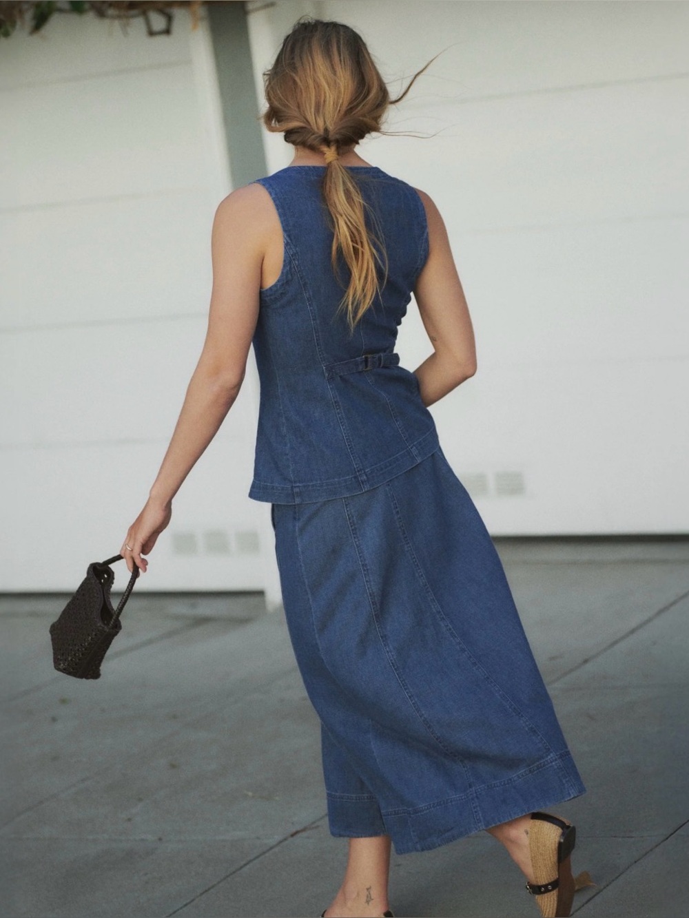 Marine Layer Denim “Charlie Longline” Vest - Picture 8 of 12